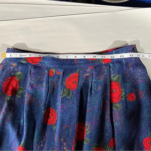 PENDLETON ~ Floral Paisley Print Wool Blend Midi Skirt Vintage Cottage Core - Picture 8 of 8